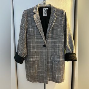 Plaid Blazer Coat